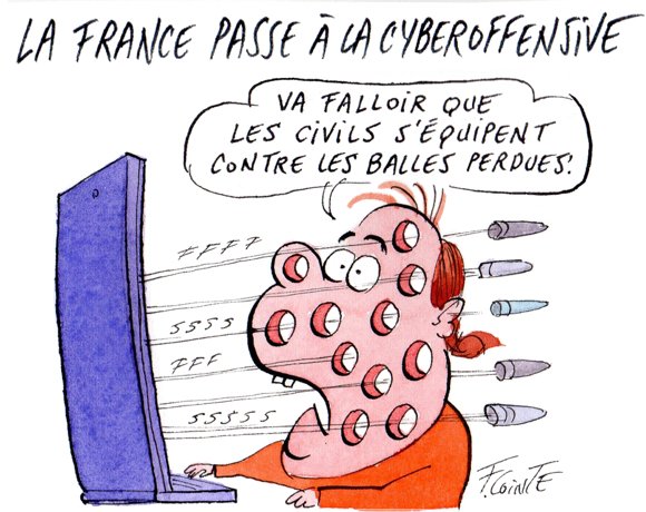 Dessin: Cyberdéfense : la France fait état d’une doctrine offensive